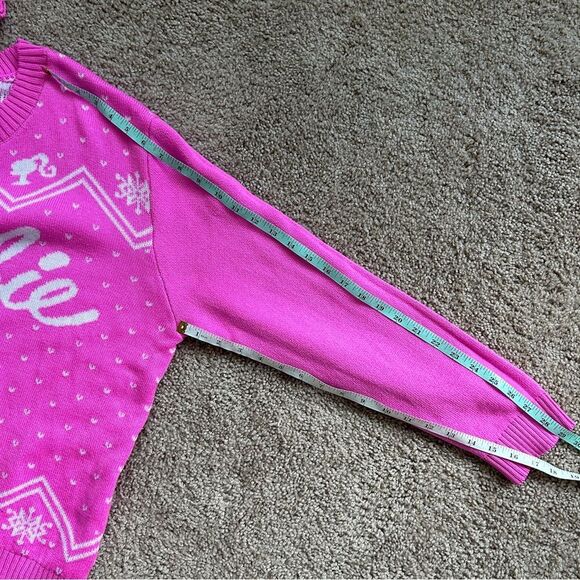 Barbie Mattel Pink Crew Neck Christmas Sweater Size Medium - Picture 8 of 8